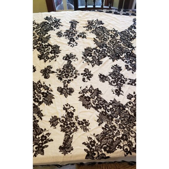 Express Goth Black & White with Rhinestones Cross Viscose Scarf with Tag - Picture 4 of 9